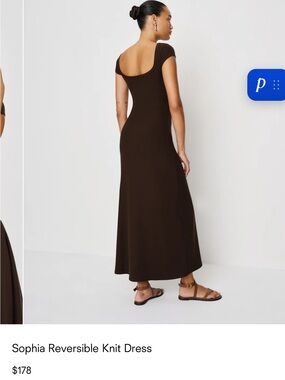 NWT Reformation Sophia Reversible Knit Dress Brown - Size XS